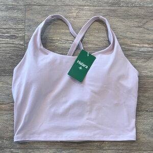 HALARA Cropped Yoga Tank Top Sports Bra Light Purple Women's Size XL NWT